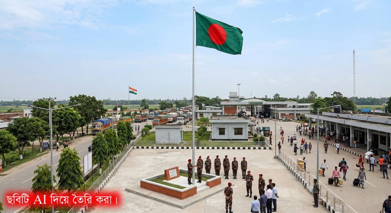 দেশের উচ্চতম জাতীয় পতাকা উড়বে বেনাপোল স্থলবন্দরে: ১৩০ ফুট উঁচুতে স্থাপনের কাজ শেষ পর্যায়ে