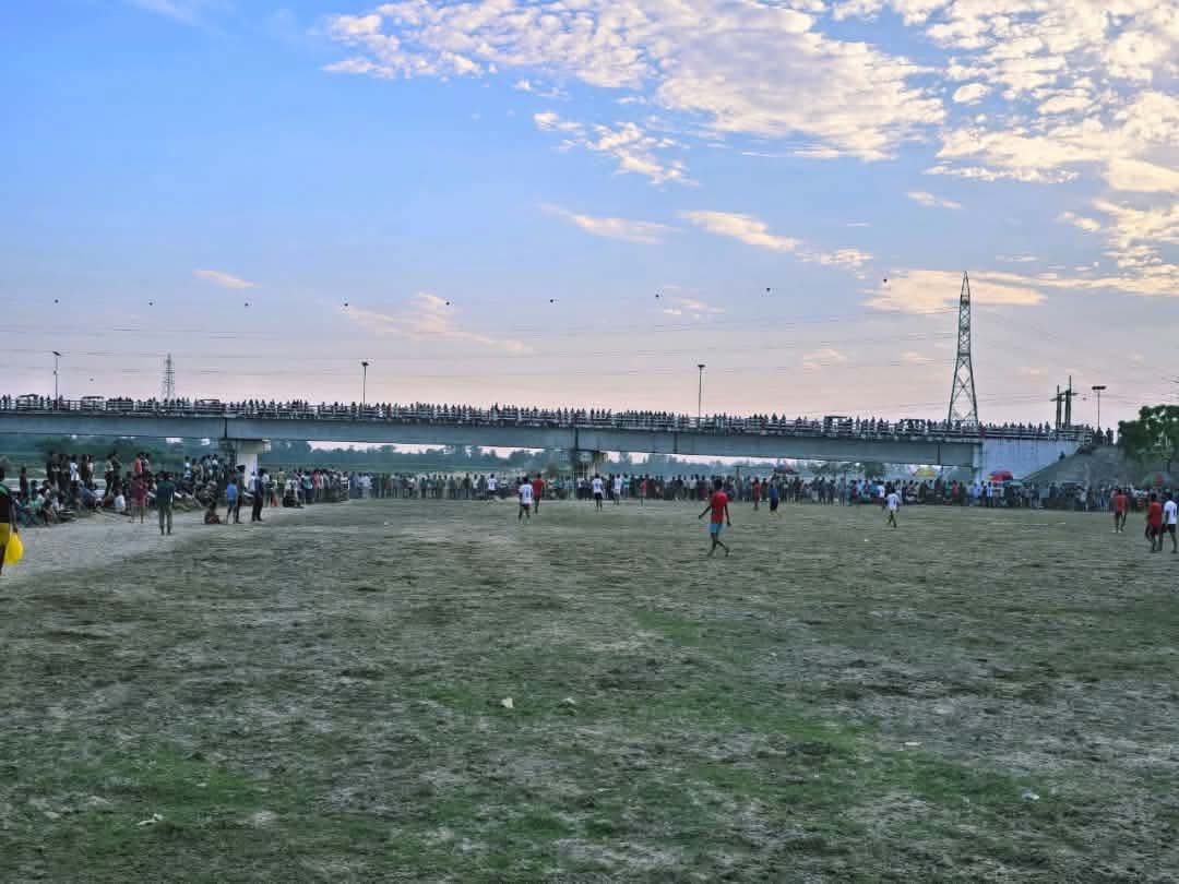 কাহারোলে রাতের আঁধারে খেলার মাঠে হালচাষ, দখলচেষ্টার অভিযোগ